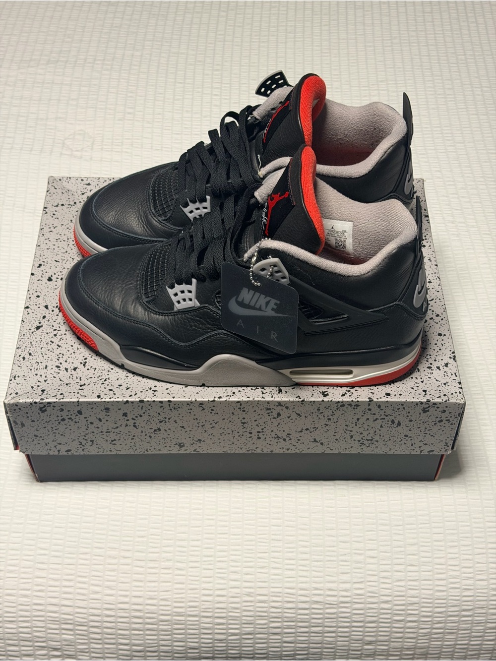 Air Jordan “AJ4 Bred Reimagined” Men’s size 12 - Picture 3 of 9